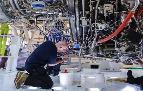 Aerospace testing facility equipped with Ultrahivac industrial vacuum equipment.